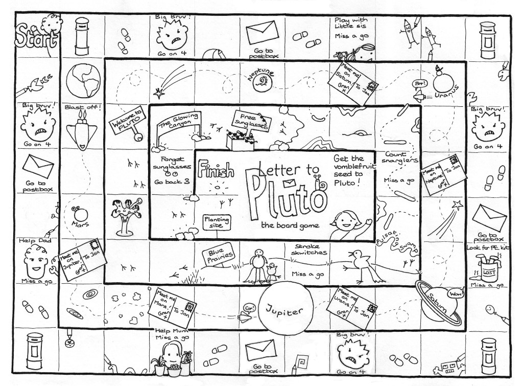 Letter to Pluto board game printable